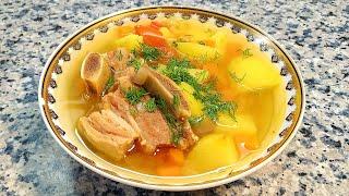 СУП-ЖАРКОЕ из говядины в горшочке  Recipe for beef soup in a pot