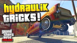 GTA 5 Online  LOWRIDER HYDRAULIK TRICKS   BUNNY HOP & MEHR  Lowriders DLC 1.30 IDzock