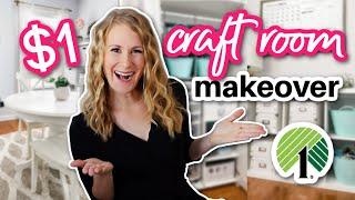 ULTIMATE DOLLAR TREE CRAFT ROOM TOUR ️ $1 organizing ideas w @DoItOnaDime