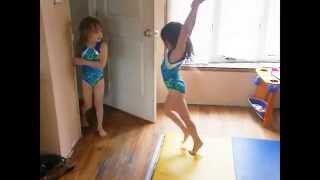 Twin Gymnasts Get Their Back walkover On The Same Day