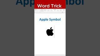 Make Apple Logo in MS Word #shorts #iphone #msword #viral