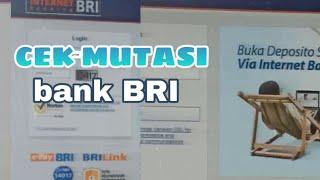 cara cek mutasi rekening di internet banking BRI