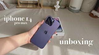 iPhone 14 Pro Max unboxing  Deep Purple 256gb  accessories camera test ASMR 