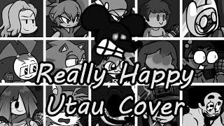 Really Happy Every Turn a Different Character Sings it FNF Really Happy  Everyone - UTAU Cover