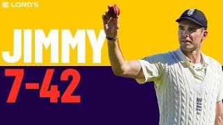 Jimmy Anderson Takes 7-42 and 500th Test Wicket at Lords   England vs West Indies