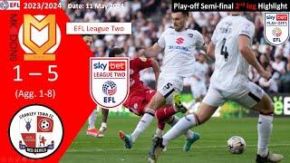 Milton Keynes Dons 1-5 Crawley Town Agg. 1-8 Play-off 2nd Leg EFL League Two 2324 Highlights