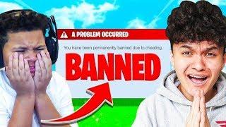 My Little Brother Reacts To FaZe Jarvis Getting BANNED From Fortnite... so sad 