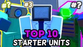 Top 10 STARTER UNITS In Toilet Tower Defense