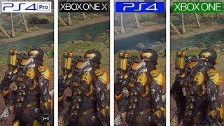 Anthem  PS4 vs ONE vs PS4 Pro vs ONE X  4K Graphics Comparison Demo