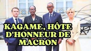 Actualité en RDC Espérons que Tshisekedi a noté Kagame hôte dhonneur de Macron aux JO de Paris.
