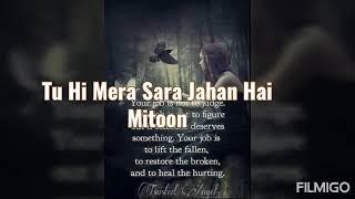 Tu Hi Mera Sara Jahan Hai  Mitoon  Audio Full Track With Pic Visuals 