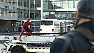 Spider-Man vs Captain America- 4k Fight Scene 2016Movie Clip