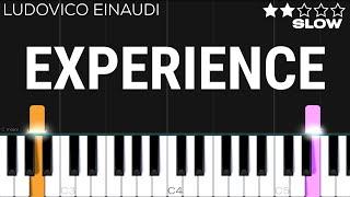 Ludovico Einaudi - Experience  SLOW EASY Piano Tutorial