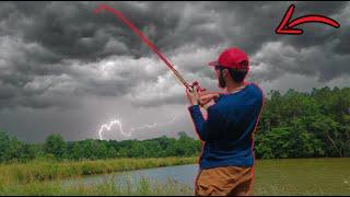 Bass Fishing In A Massive Storm Gone Wrong   BIG MISTAKE...