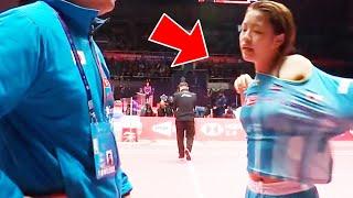 Real moments of surprise in womens sports broadcasts