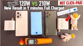 120W vs 210W Fast Charging Test Redmi Note 12 Pro+ Vs Redmi Note 12 210W Charged in 9 Minutes WOW