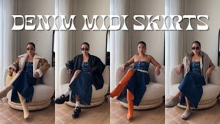 HOW TO STYLE DENIM MAXI SKIRTS