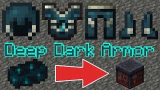 Deep Dark Sculk Armor in Minecraft