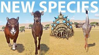 New Species Animals Speed Races in Planet Zoo includes Ohmu Crane Tufted Deer