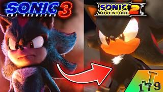 Sonic Movie 3 Animation Team Sonic Meets Shadow in SA2 Trailer Scene Remake