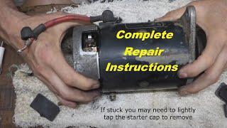 Golf Cart Starter Generator Testing & Repair - How to Replace Brushes