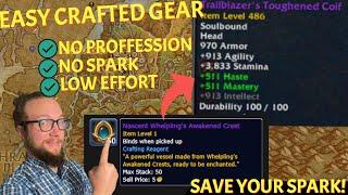 486 iLvL CRAFTED GEAR? No Spark Needed for EASY iLvL Gear  World of Warcraft Dragonflight Season 4