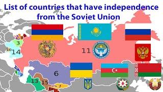 List of countries that have independence from the Soviet Union