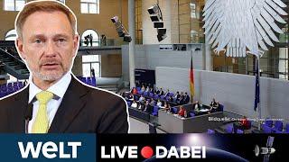 BUNDESTAG Lindner stellt Haushaltsplan für Deutschland vor - Opposition wetzt die Messer  Live