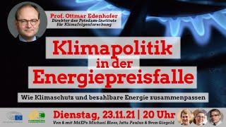 Europe Calling “Klimapolitik in der Energiepreisfalle? mit Professor Edenhofer Deutsche Version