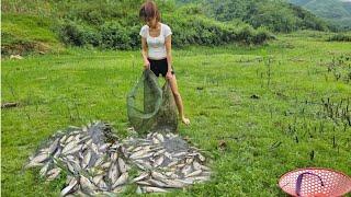 FULLVIDEOS 100 day Bamboo basket weaving girls catch fish using many different methods