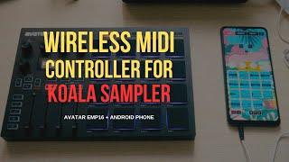 The Best Koala Sampler MIDI WIRELESS Controller  Avatar EMP16