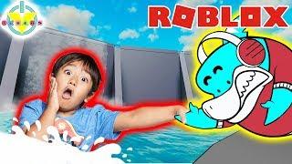 RYAN ESCAPED THE FLOOD IN ROBLOX Lets Play Flood Escape with Big Gil