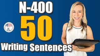 N400 50 English Writing Test Sentences  US Citizenship Interview