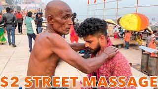 2$ World’s Best Street Barber Head Massage   Baba Chamunda Barber  ASMR MASSAGE Therapy EP-6