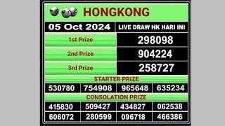 Hongkong Live draw result 05.10.2024  Live Draw HK