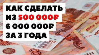  Превратить 500 т.р. в 6 млн.р. Как инвестировать 500 000 рублей 2021?