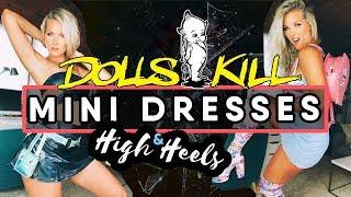 MINI DRESSES & HIGH HEELS  HUGE Dolls Kill TRY ON HAUL