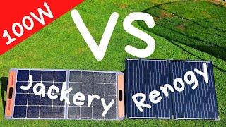 Jackery SolarSaga 100W Panel vs Renogy® 100W Foldable Solar Suitcase  Portable Solar Choices