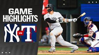 Yankees vs. Rangers Game Highlights 9224  MLB Highlights