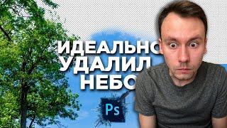 Как заменить НЕБО в Фотошопе  Удалил Небо на фото и получил PNG