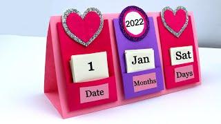 How to make New Year 2022 Desk Calendar  DIY Calendar  Handmade Desk Calendar  New Year Crafts