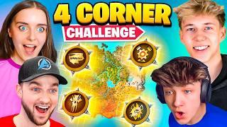 The *MYTHIC* 4 Corner Challenge in Fortnite Season 3