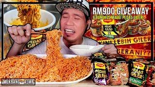 RM999 GIVEAWAY & MKN 9 BUNGKUS MAGGI PEDAS GILER JAMBAN KIRIM SALAM  ASMR MUKBANG