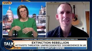 Etienne Scott talks with Julia Hartley-Brewer  TalkTV  19 April 2023  Extinction Rebellion UK