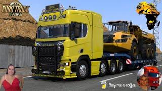 Euro Truck Simulator 2 1.50 Scania S770 NG by Eugene Delivery to Mali Africa + DLCs & Mods