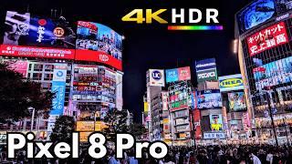 Pixel 8 Pro 4K HDR Video Test - Shibuya Tokyo Japan
