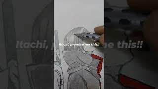 The boy who sacrificed his everything - Itachi Uchiha sketch #shorts #sketch