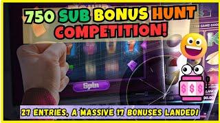 Epic Bonus Hunt  750 Subscriber Competition 27 Played A Huge 17 Bonuses Landed  #bonushunt