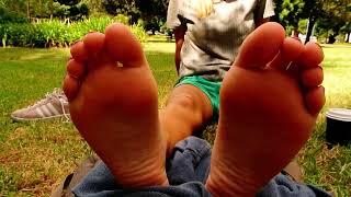 In Case Your Christmas Sucks - 11 minutes with Matildes long toes in the park