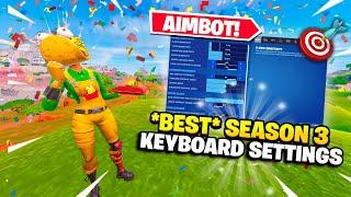 UPDATED BEST Keyboard & Mouse + Controller Settings for INSANE AIM + FAST EDITS Fortnite Season 3 